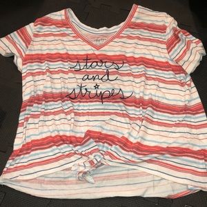 Red white and blue shirt